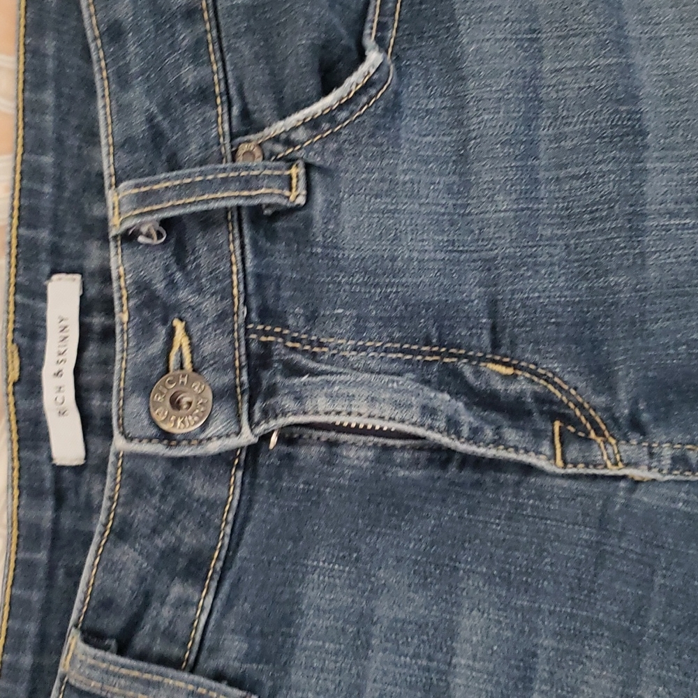 Rich & Skinny Blue Denim Shorts Size 26 - Picture 5 of 8